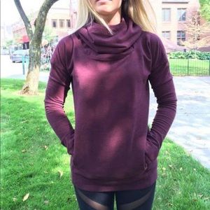 Lululemon Stress Less Hoodie- Heathered Bordeaux